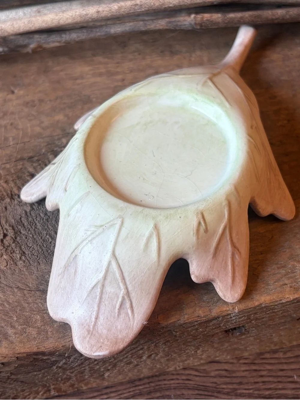 Papel Giftware Kathy Sulewski Autumn Breeze Leaf Tealight Candle Holder I NWT